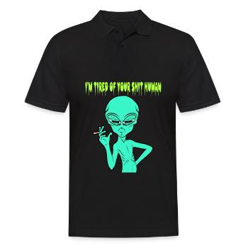 Je suis fatigué de votre merde Conception de - Polo Homme - noir - Devant - Kai (181cm)