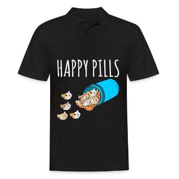 Pocket Persian Niedliche Feline Feral Miau Haustier Tiere - Männer Poloshirt - Schwarz - Vorne - Kai (181cm)