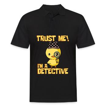 Crime Investigation Investigator Detective Design - Polo Homme - noir - Devant - Kai (181cm)