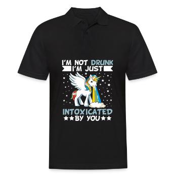 Magical Mythical Clouds Drunkard Beer Rainbow Top - Polo Homme - noir - Devant - Kai (181cm)