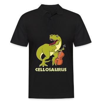 Musical T-shirt for Musical T-shirt "Cellosaurus" - Polo Homme - noir - Devant - Kai (181cm)