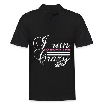 Nice Running Tee For Runners With Saying "I Run - Men's Polo Shirt - black - Front - Kai (181cm)
