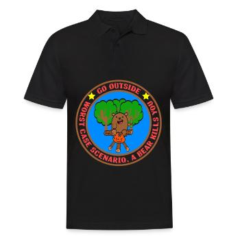 Go Outside Worst Case Scenario A Bear Kills You - Men's Polo Shirt - black - Front - Kai (181cm)