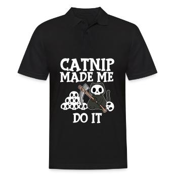 Nip de chat m'a fait le faire chat animal chaton - Polo Homme - noir - Devant - Kai (181cm)