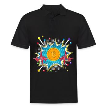 Panzer Pop Art Comic Retro Herzschlag - Männer Poloshirt - Schwarz - Vorne - Kai (181cm)