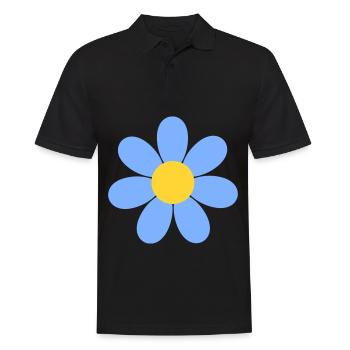 Daisy Flower - Men's Polo Shirt - black - Front - Kai (181cm)