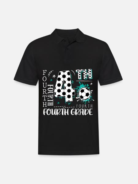 4. Klasse Fußball - Männer Poloshirt - Schwarz