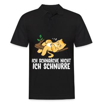 Ich Schnarche Nicht Ich Schnurre Schlafshirt Katze - Männer Poloshirt - Schwarz - Vorne - Kai (181cm)