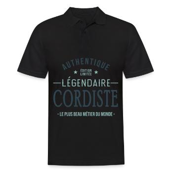 Cordiste légendaire profession métier cordiste - Polo Homme - noir - Devant - Kai (181cm)