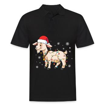 Noël de chèvre - Polo Homme - noir - Devant - Kai (181cm)