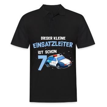 7 Birthday Police 7 Year Old - Men's Polo Shirt - black - Front - Kai (181cm)