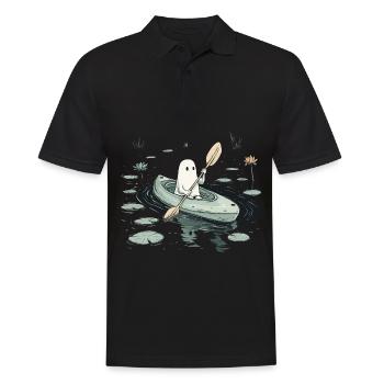 Geist Kajak Halloween - Männer Poloshirt - Schwarz - Vorne - Kai (181cm)