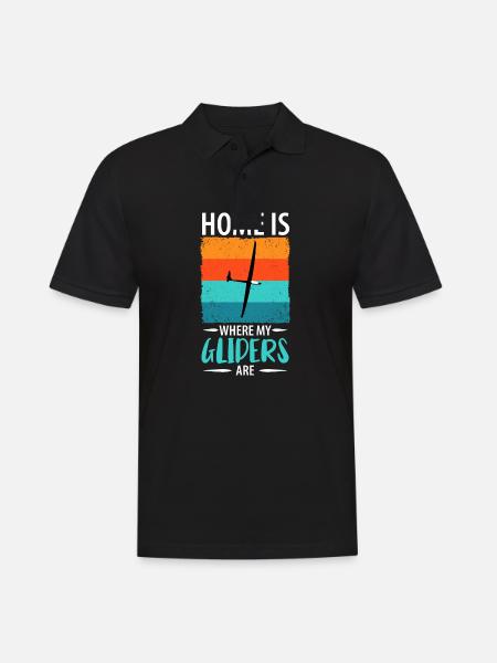 Glider Gliding Gliding Glider Flying - Men's Polo Shirt - black