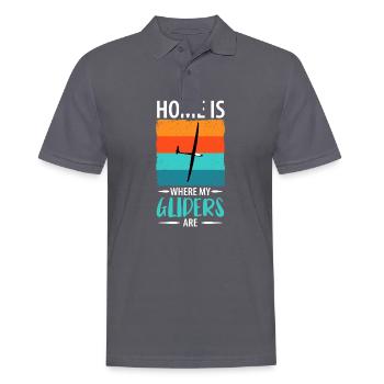 Planeurs Planeurs Planeurs Voler - Polo Homme - charbon - Devant - Nico (186cm)