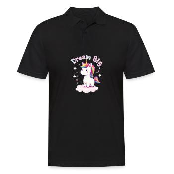 Dream Big Unicorn Inspiration for Unicorn Lovers - Men's Polo Shirt - black - Front - Kai (181cm)