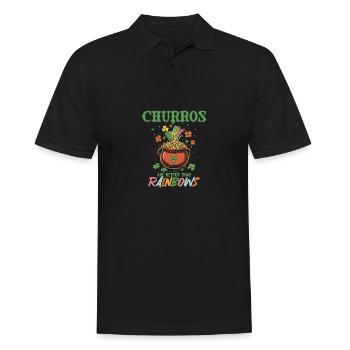 Churros sind besser als Regenbögen St. Patricks Day - Männer Poloshirt - Schwarz - Vorne - Kai (181cm)