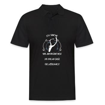 Taucher tauchen Sporttaucher Gerätetauchen - Männer Poloshirt - Schwarz - Vorne - Kai (181cm)
