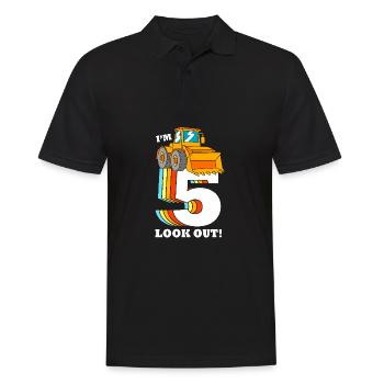 Chantier de la fête d’anniversaire des enfants - Polo Homme - noir - Devant - Kai (181cm)