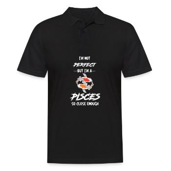 Zodiac sign Pisces - Men's Polo Shirt - black - Front - Kai (181cm)