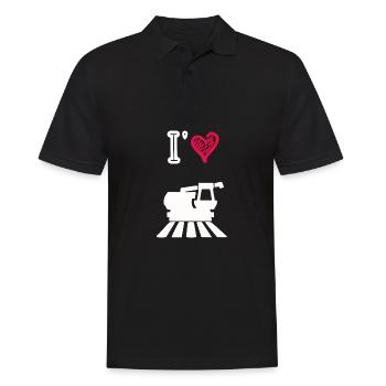 J’aime les moissonneuse - Polo Homme - noir - Devant - Kai (181cm)