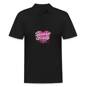Smart Girls Lead The Way Heart Design - Men's Polo Shirt - black - Front - Kai (181cm)