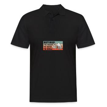 Retraité, je suis prêt à faire du rock 'n roll - Polo Homme - noir - Devant - Kai (181cm)