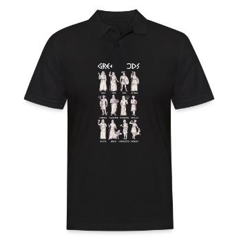 Liste des dieux grecs Design pour un fan de dieux grecs - Polo Homme - noir - Devant - Kai (181cm)