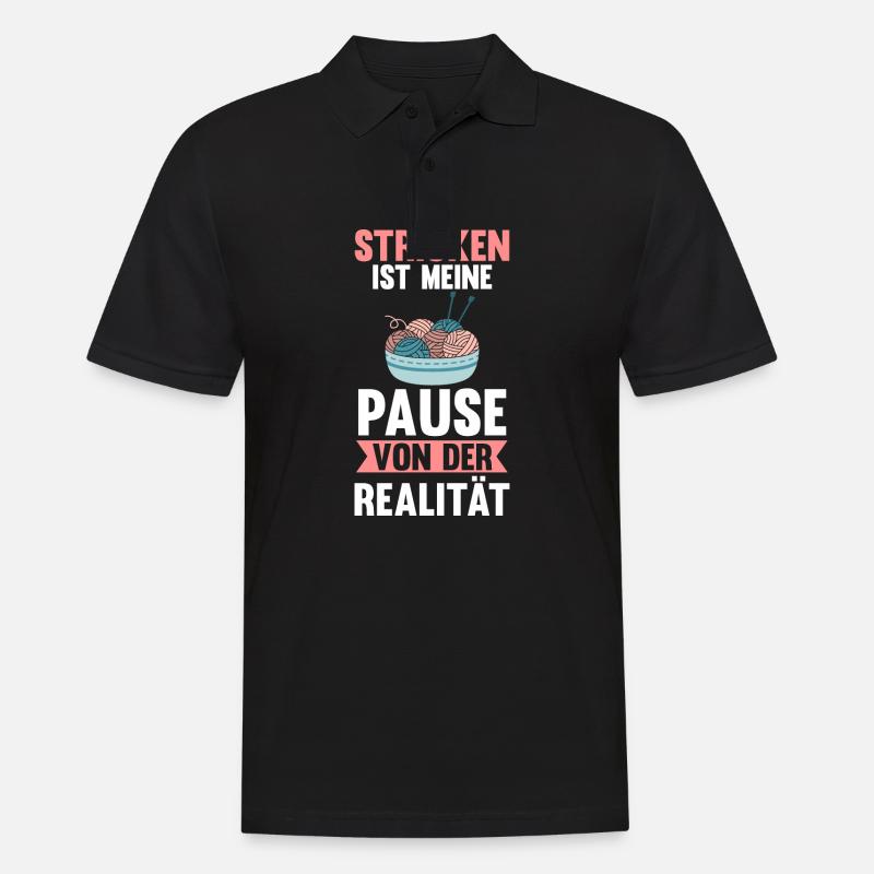 Häkeln Nähen Stricken - Männer Poloshirt - Schwarz