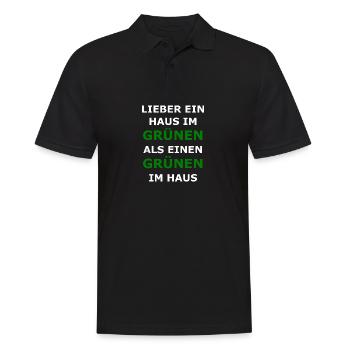 Die Grünen Partei Baerbock Habeck Politik Spruch - Männer Poloshirt - Schwarz - Vorne - Kai (181cm)