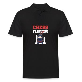 Schach Ninja Schach Großmeister Gift - Männer Poloshirt - Schwarz - Vorne - Kai (181cm)