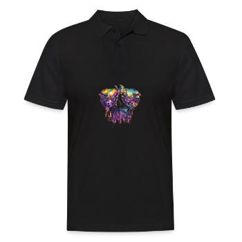 See With Love Sunglasses Reflection Design - Men's Polo Shirt - black - Front - Kai (181cm)