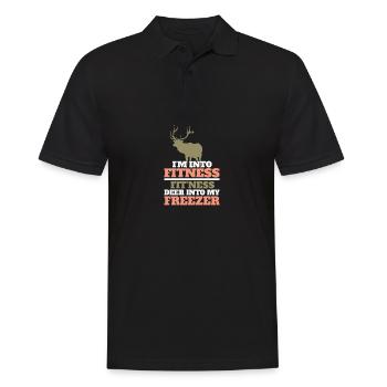 Je suis dans le cerf de fitness dans mon congélateur - Polo Homme - noir - Devant - Kai (181cm)