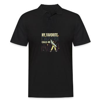 Proud Dance Mother My Favorite Dancer Calls Me Mom - Männer Poloshirt - Schwarz - Vorne - Kai (181cm)
