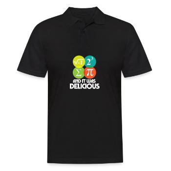 I Ate Some Pie and It Was Delicious Math Pun Pi - Men's Polo Shirt - black - Front - Kai (181cm)