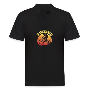Turning 12 VTT Thème BMX Lover 12ème - Polo Homme - noir - Devant - Kai (181cm)