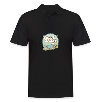 Sweet Sassy and 12 12th Birthday Party Celebrant - Männer Poloshirt - Schwarz - Vorne - Kai (181cm)