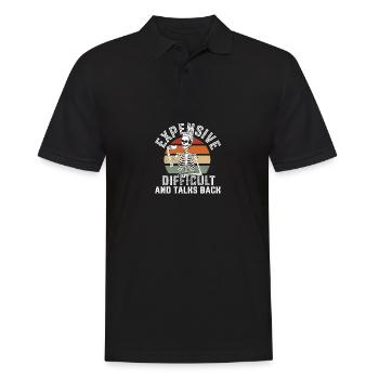 ex Expensive Difficult And Talks Back Skeleton - Men's Polo Shirt - black - Front - Kai (181cm)