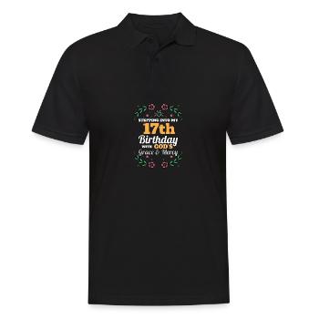 Stepping into my 17th Birthday Religious Bday - Männer Poloshirt - Schwarz - Vorne - Kai (181cm)