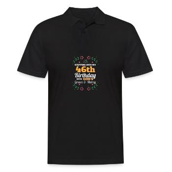 À l’aube de mon 46e anniversaire religieux - Polo Homme - noir - Devant - Kai (181cm)