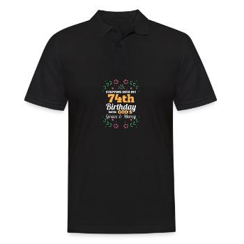 À l’aube de mon 74e anniversaire religieux - Polo Homme - noir - Devant - Kai (181cm)