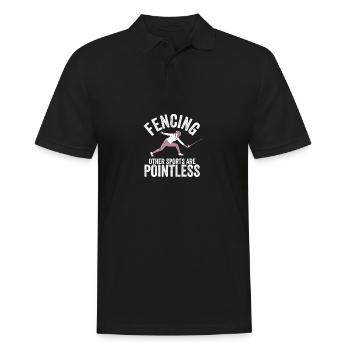 L’escrime d’autres sports sont des combats à l’épée inutiles - Polo Homme - noir - Devant - Kai (181cm)