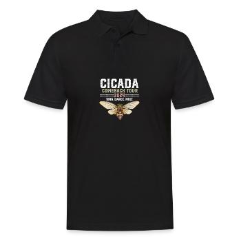 Cicada Comeback Tour 2024 Cicada Brood Swarm - Men's Polo Shirt - black - Front - Kai (181cm)
