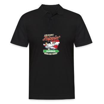 Straight Trippin' To Austria With My Tribe Family - Men's Polo Shirt - black - Front - Kai (181cm)