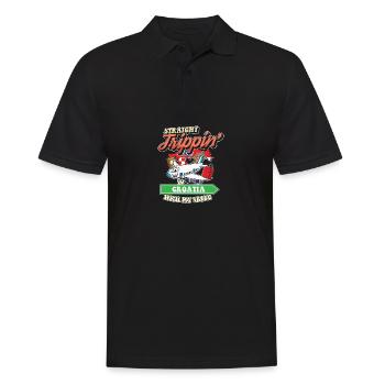 Straight Trippin' To Croatia With My Tribe Family - Men's Polo Shirt - black - Front - Kai (181cm)