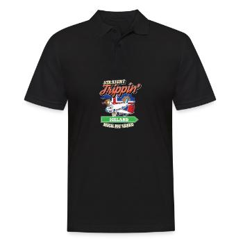 Straight Trippin' To Iceland With My Tribe Family - Men's Polo Shirt - black - Front - Kai (181cm)