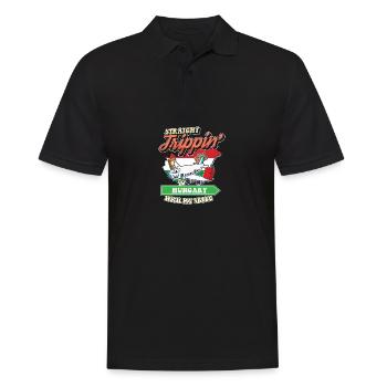 Straight Trippin' To Hungary With My Tribe Family - Men's Polo Shirt - black - Front - Kai (181cm)