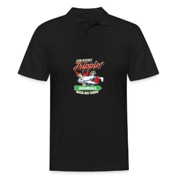 Straight Trippin' To Indonesia With My Tribe - Männer Poloshirt - Schwarz - Vorne - Kai (181cm)