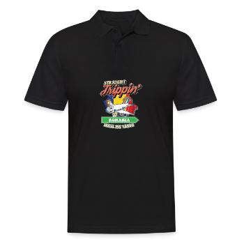 Voyage direct en Roumanie avec ma famille de tribu - Polo Homme - noir - Devant - Kai (181cm)