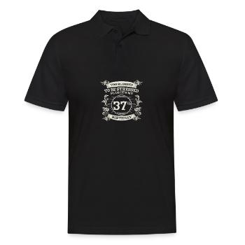 Too Bless To Be Stressed 37th Birthday Turning 37 - Männer Poloshirt - Schwarz - Vorne - Kai (181cm)