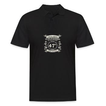 Trop béni pour être stressé 47e anniversaire 47 ans - Polo Homme - noir - Devant - Kai (181cm)